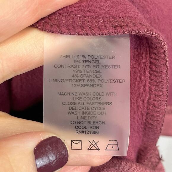 TITLE NINE Warm Up Sweatshirt Dress 1/2 Zip Funnel Neck Tunic Pink Size M - Picture 9 of 11